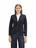 TOM TAILOR Damen Basic Ottoman Blazer mit Taschen, 10668 - Sky Captain Blue, XL