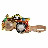 Finis Character Schwimmbrille für Kinder - Lustige Themenmotive - UV-Schutz - Antibeschlag-Gläser - Weiches Silikon - Pirat