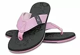 MADSea Damen Zehenstegpantolette Beach Woman | Zehentrenner Flip Flop Thong Sandale Badelatschen | Sommer Strand, grau/rosa, 38 EU