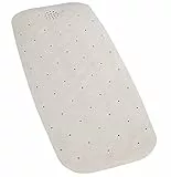 WENKO Wanneneinlage Mod. Natur-Kautschuk beige rutschfest mit Saugnäpfen perfekt für die Badewanne maschinenwaschbar bis 40 Grad Maße 90 x 37 x 1,6 cm