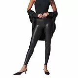 Spanx Damen Faux Leather Legging, Schwarz (Black Black), M EU