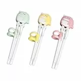 3 Paare Trainings Essstäbchen, Cartoon Essstäbchen Chinesische Essstäbchen Essstäbchen Helfer Anfänger Training Chopsticks Stäbchen Zum Essen, Wiederverwendbare Und Einfach Zu Greifen