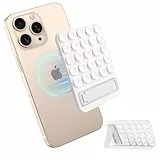 DOMAVER Handy Saugnapf Halterung,Magnetisch Handyhalterung mit Mag-Safe,Handy Ständer kompatibel mit iPhone16 15 14 13 12 Series und Magnetiche Hülle,für Dusche,TikTok Ersteller,Videos,Selfies, Weiß