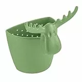 Koziol RUDOLF Teesieb für losen Tee | für eine Tassenportion | zum Einhängen | biozirkulärer Kunststoff, spülmaschinengeeignet, spülmaschinengeeignet, Küche, Haushalt (nature leaf green)