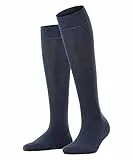 ESPRIT Damen Kniestrümpfe Basic Pure W Kh Baumwolle mit Komfortbund 1 Paar, Blau Marine 6120, 39-42
