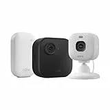 Blink-Kamera Outdoor 4 + Blink Mini 2K+ Weiß (neueste Generation)| Kabellose intelligente HD-Sicherheitskamera, zwei Jahre Batterielaufzeit | 1-Kamera-System mit enthaltenem Sync Module Core | IP65