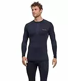 FALKE Herren Baselayer-Shirt Warm Round Neck M L/s Sh Funktionsmaterial schnelltrocknend 1 Stück, Schwarz Black 3000, XL