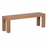 Wohnling Esszimmer Sitzbank Mumbai Massiv-Holz Akazie 140 x 45 x 35 cm Holz-Bank Natur-Produkt Küchenbank im Landhaus-Stil