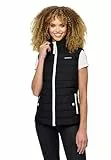 MARIKOO Damen Steppweste Übergang Stepp Weste gesteppt leicht B995 [B995-Reimii-Schwarz-Gr.M]