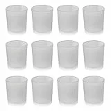 Sandra Rich 12er Set Teelichthalter Gläser Promo Frosted H. 6,6cm D. 5,5cm