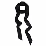 GIMIRO Damen Satin Gürtel 5cm x 195cm Band Imitated Silk Lange Schal Kleid Bund Hut Zubehör (Black)