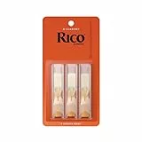 Rico by D'Addario Bb-Klarinettenblätter, Stärke 1,5, 3-Pack