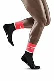 CEP - THE RUN COMPRESSION SOCKS MID CUT für Herren | Mittellange Laufsocken in pink/schwarzmit Kompression | Regenerierende Kompressionsstrümpfe für Männer | Gr. III | M