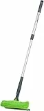 Amazon Basics Ausziehbarer Fensterabzieher mit 180 Grad drehbarem Kopf und Teleskopstange, 66–96,5 cm, perfekt zum Reinigen von Fenstern, Spiegeln, Grün, Silber, Schwarz Fliesen