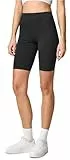 Merry Style Damen Sport Leggings kurz Sportleggings Radlerhose Sporthose aus Baumwolle MS10-200 (Schwarz, XL)