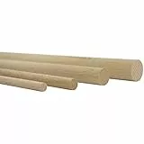 vasalat Holzstäbe glatt zum Basteln 100cm x 14mm Buche Natur Inhalt 10 Stück