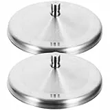 Cabilock 2pcs HeißGeträNk Tasse Abdeckungen Edelstahl Deckel Dichtung Wiederverwendbare Dicht Silber