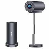 Autofokus/Trapezkorrektur VGKE Mini Beamer Heimkino 4K Unterstützt, 15000 Lumens Full HD Videoprojektor WiFi6 Bluetooth Smart Beamer mit 90° Drehbarem Teleskopständer for Home/Outdoor/Smartphone