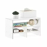 Furinno Hermite Schreibtisch-Organizer-Regal, Bücherregal, Weiß
