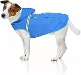 Bella & Balu Hunderegenmantel - Wasserdichter Hundemantel mit Kapuze und Reflektoren für trockene, sichere Gassigänge, den Hundespielplatz und den Urlaub mit Hund (XS - Blau)