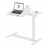 FLEXISPOT Beistelltisch - Flexibler Laptoptisch und Betttisch mit neigbarer Tischplatte, höhenverstellbar & mobil, ideal für Sofa, Bett & Lesestunden (Weiß, 80x40cm)