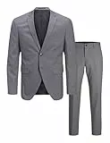 JACK & JONES Herren jprfranco suit noos Anzug, Light Grey Melange, 54 EU