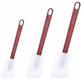 3 Stück Gummispachtel Küche Hitzebeständiger (24/36/41 cm), Teigschaber Silikon Spachtel, Gummi Pfannenwender, Kuchenspatel Silikon Spatel Küche Antihaft, Spachtel zum Backen BPA Frei