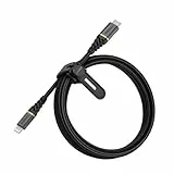 OtterBox USB C-Lightning USB PD 2M Robustes, geflochtenes Schnelllade-Kabel, Performance Plus Serie, Schwarz