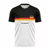 Deutschland T-Shirt Herren Retro Fußball Trikot mit Adler WM 2026 Fußballfans Tee Top Kurzarm Deutschland-Symbol T Shirt Deutsche Flagge Freizeitshirt Klassische Sommer Germany Tshirt (001 Black, L)
