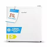 COMFEE RCU40WH3EU(E) 31L Mini Gefrierschrank mit Inverter-Kompressor, D-Energieeffizienz, 4-Sterne-Gefrierleistung, Leise 39 dB, Kompakter Tisch Gefrierschrank für Büro, Küche, Studentenwohnheim Weiß