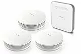 Bosch Smart Home Warnung bei Feuer-Set, 3x Rauchmelder II, 1x Controller II