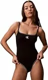 Calvin Klein Damen Badeanzug Strapless One Piece mit Cut-Outs, Schwarz (Black), XL