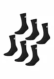 Champion Unisex Socks Basics 6pk Crew Füßlinge, Schwarz, 43-46 EU