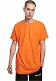 Urban Classics Herren T-Shirt Long Shaped Turnup Tee, lässiges T-Shirt für Männer, in langem Schnitt, erhältlich in vielen Farben, Mandarin, L