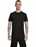 Urban Classics Herren Basic Tee – Kurzarm T Shirt mit Rundhalsausschnitt in regulärer Passform für Freizeit Sport Alltag und Streetwear Outfits,Schwarz,XL
