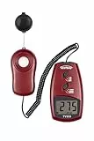 Testboy TV 333 digitales Luxmeter bis 100.000 LUX (Messung dee Beleuchtungsstärke einer Lichtquelle, frei beweglicher Sensor mit Spiralkabel, Sensorschutzdeckel, Silizium-Fotodiode), Rot/Schwarz