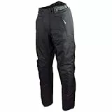 Roleff Herren 451kxxxxl Schwarze Motorradhose mit herausnehmbarem Thermofutter Protektoren und Weitenverstellung für Somme, Schwarz, 4XL kurz EU