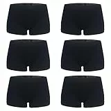 Libella Boxershorts Damen Locker Unterwäsche 6er Pack Nahtlos Seamless Schwarz 3908 BL L/XL