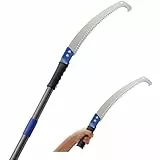 Harrms Astsägen Blau, Gartensägen für Bäume mit gebogener Klinge, Baumsäge mit langer Reichweite für Trimmer, Hof, Garten, Terrasse, Bäume, Äste, 14 FT (426 cm)