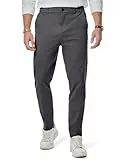 Elegancity Herren Chino Hose Casual Chinohose Baumwolle Freizeithose Arbeitshose Stretch Outdoorhose Pants Trousers Business Dunkelgrau M