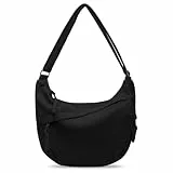 SUNOYA Crossbody Bag Damen, Halbmond Tasche Umhängetasche Cord Tasche, Moon Bag mit Verstellbarem Schultergurt, Lässige Hobo Tasche, Große Damen Schultertasche, Moonbag für Damen (Schwarz)