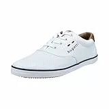 bugatti Canvas Sneaker aus Baumwolle, Low-Top-Leinenschuh mit Flexibler Sohle, Weiß, 44 EU