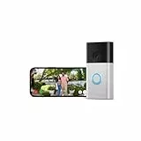 Ring Akku-Videotürklingel (Battery Video Doorbell) (2024) | WLAN-Videotürklingel-Sicherheitskamera, Selbstinstallation (in 5 Minuten) | mit eingebautem Akku I Privatsphäre-Einstellungen