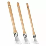 3 Stück Rund Lackierpinsel Spitz Fein Malerpinsel Fensterrahmen Lackierpinsel Nylon Pinsel Edelstahl Bogen Ringpinsel Zum Fenstern und Türen Profilen mit Farben auf Öl und Wasserbasis