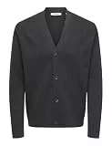 ONLY & SONS Herren Onsting Life Reg Ls Cardigan Knit Noos, Dark Grey Melange, Large