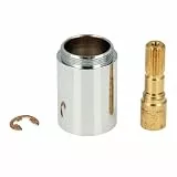 tecuro 40 mm Verlängerungsset für UP-Ventile DN 20/25/32 - Messing verchromt