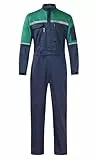 KTWOLEN Herren Arbeitsoverall Rallyekombi Reißverschluss Arbeitsmechanikern Overall Reflektierende Arbeitsanzug Arbeitskombi Arbeitskleidung, Navy Blau, XL