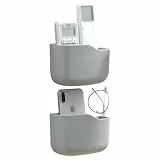 LINFIDITE 2 Stück Fernbedienung Halter Selbstklebende Fernbedienungshalterung Wandmontage Kein Bohren Universal-Halterung Organizer Box für Media-Player, Controller, Handys Aufladen,Grau