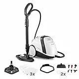 Polti Vaporetto Smart 120, Dampfreiniger mit Kessel, 4 bar Druck, maximale Leistung 1500 W, herausnehmbarer 2-Liter-Tank, Aufheizzeit 2 Minuten, 14 Zubehörteile inklusive, Weiß und Schwarz