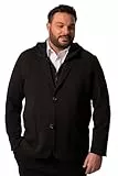 Men Plus Herren große Größen Übergrößen Menswear L-8XL Jersey-Sakko Bilbao FLEXLASTIC®, Baukasten, abnehmbare Kapuze schwarz XL 840205100-XL